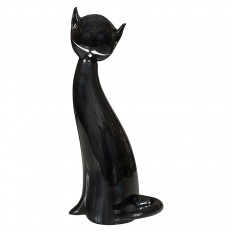 Black Murano glass cat sculpture 